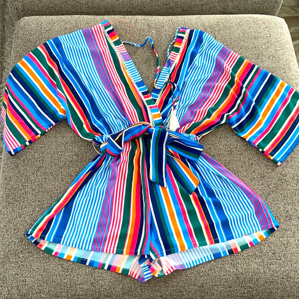 Ceci Striped romper
